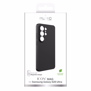 Puro ICON MAG aizsargmaciņš priekš Samsung Galaxy S26 Ultra silikona saderīgs ar MagSafe - melns