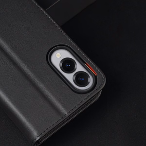 Dux Ducis Hivo Samsung Galaxy S25 Edge Case with Flip and RFID Protection - Black