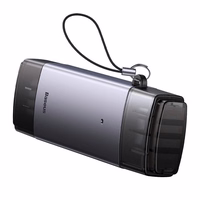 Baseus Lite Series SD/TF atmiņas karšu lasītājs, USB + USB-C (pelēks)