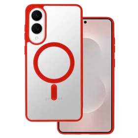 Akrila krāsains Magsafe apvalks Samsung Galaxy S25 Edge sarkans