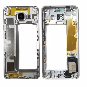 Vidējais korpuss Samsung A310 A3 2016 pelēks (melns) ar buzeri un sānu pogām oriģināls (lietots Grade B)