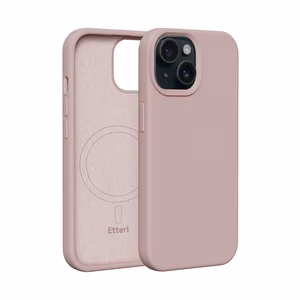 Etteri silikona magnētiskais viedtālruņa apvalks iPhone 13 6,1" gaiši rozā