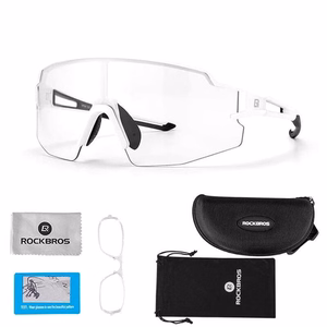 Rockbros 10172 fotohromās UV400 riteņbraukšanas brilles - baltas
