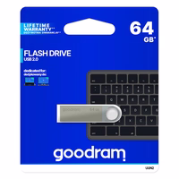 GOODRAM UUN2 Zibatmiņa - 64GB USB 2.0 SUDRABA