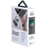 Uniq Flex USB-C / Lightning 18W neilona kabelis 30 cm - pelēks