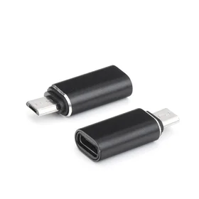Adapteris Type C (sieviešu) uz Micro USB (vīriešu) melns