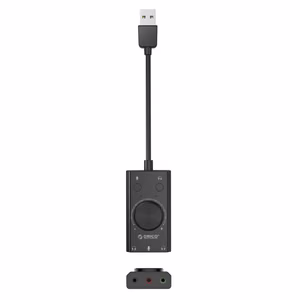 Orico SC2 ārējā daudzfunkcionālā skaņas karte ar USB-A - melna