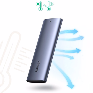 Ugreen M.2 SSD korpuss USB 3.2 Gen 2 (SuperSpeed USB 10 Gbps) + USB Type-C kabelis 0,5m pelēks (CM400 10902)
