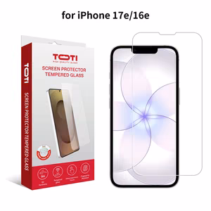 TOTI rūdīts stikls 2D ekrāna aizsargs pilnam virsmai priekš iPhone 16e/17e, caurspīdīgs