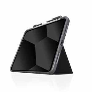 STM Dux Plus - izturīgs maciņš priekš iPad 11" (2025) / 10.9" (2022) MIL-STD-810G ar Apple Pencil turētāju (melns) EDU/COM versija