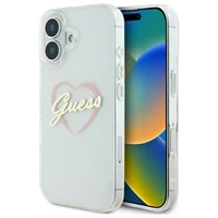 Guess IML Heart viedtālruņa apvalks iPhone 16 - caurspīdīgs