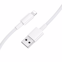 USB kabelis Borofone BX117 USB-A uz Lightning 1,0 m, balts