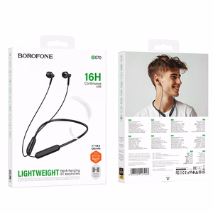 Borofone Sports austiņas BE70 Light bluetooth melnas (bojāts iepakojums)