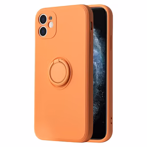 Vennus Silicone Ring силиконовый чехол с кольцом для iPhone 13 Pro оранжевый