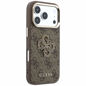 Aizsargvāciņš ierīcei iPhone 18 Pro / 17 Pro: (Big Resin Logo 4G), krāsa – brūna
