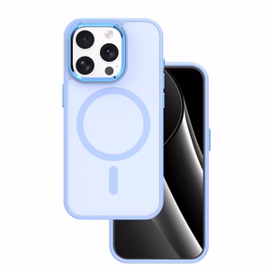 Frozen Magnētiskais viedtālruņa apvalks iPhone 15 Pro 6,1" gaiši zils