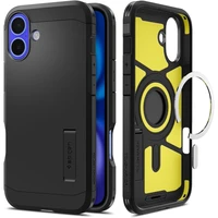 Spigen Tough Armor Magnētiskais apvalks ar statīvu iPhone 16 - melns
