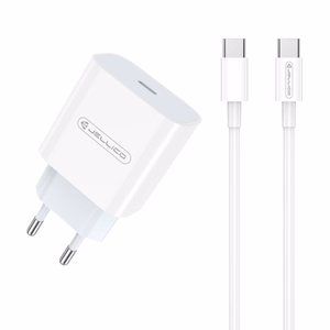 Charger Jellico AK180 20W USB-C + USB-C to USB-C cable 1.0m white