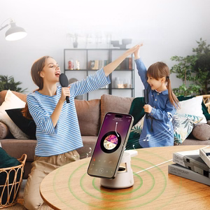 DUZZONA W23 5-in-1 magnētiskā bezvadu uzlādes stacija ar Bluetooth skaļruni
