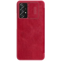 Nillkin Qin ādas viedtālruņa apvalks Samsung Galaxy A73 sarkans