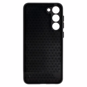 Ādas 3D viedtālruņa apvalks Samsung Galaxy S23 Plus dizains 1 melns