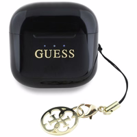 Bezvadu austiņas TWS Guess Effect Printed Classic Logo & Charm melns