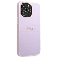 Guess Saffiano Stripe iPhone 13 Pro Max viedtālruņa apvalks – violets