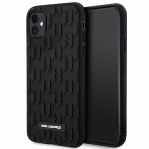 Karl Lagerfeld KLHCN61RUPKLPK 3D Monogram vāciņš ierīcei iPhone 11 / XR 6.1", melns