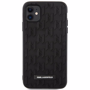 Karl Lagerfeld KLHCN61RUPKLPK 3D Monogram vāciņš ierīcei iPhone 11 / XR 6.1", melns