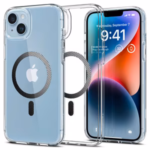 Spigen Ultra Hybrid magnētiskais apvalks ar MagSafe iPhone 14 Plus – caurspīdīgi pelēks