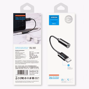 Audio adapteris Joyroom SH-C1 Type-C uz 3,5 mm melns