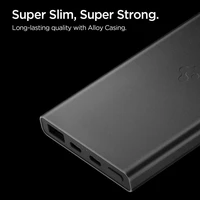 Spigen Essential EA2210 portatīvais lādētājs 10000 mAh 22.5W - melna