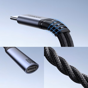 2‑in‑1 audio adapteris Joyroom SY-C02 Type-C uz 3.5mm + Type-C (melns)