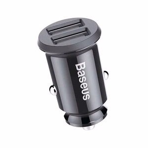 Baseus Grain automašīnas lādētājs 2x USB 5V 3,1A, melns