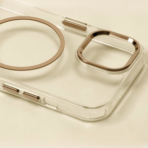 Clear Thin Mag case for iPhone 17 Air 6,6" gold