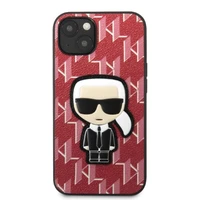 Karl Lagerfeld KLHCP13SPMNIKPI iPhone 13 mini 5.4" cietais apvalks sarkans/sarkans Monogramma Ikonik Plāksteris