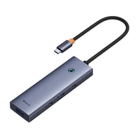 4in1 Hub Baseus UltraJoy USB-C uz USB 3.0 (kosmiskais pelēks)