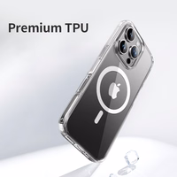 Rock Crystal Series Magnētiskais viedtālruņa apvalks Iphone 16 Plus caurspīdīgs