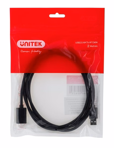Unitek Y-C450GBK USB kabelis 2 m USB 2.0 USB A melns