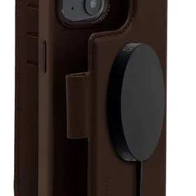 Decoded Noņemams ādas maksts apvalks ar MagSafe un atloku iPhone 14 Plus - brūna