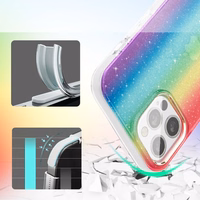 Kingxbar Ombre galinājs apvalks iPhone 12 Pro Max daudzkrāsains