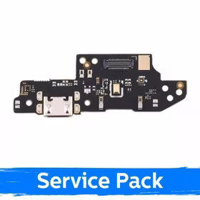 Uzlādes ports saderīgs ar Xiaomi Redmi 9A / 9AT / 9C ar elastīgo kabeli / Plata (Service Pack)