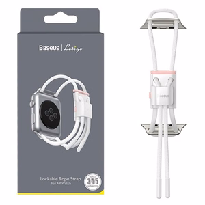 Siksniņa Baseus Lets go priekš Apple Watch Series 42 / 44mm balts/rozā