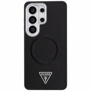 Guess maciņš Embossed Ring Triangle Logo MagSafe priekš Samsung Galaxy S26 Ultra melns