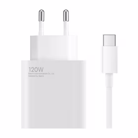 Xiaomi BHR9462EU 120W 6A USB-A sienas lādētājs ar USB-C kabeli - Balts