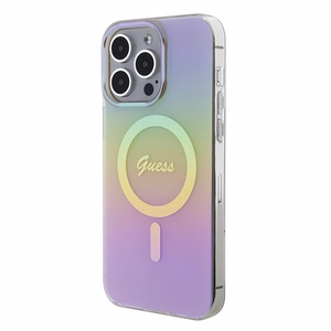 Guess GUHMP15XHITSP iPhone 15 Pro Max 6.7" rozā/rozā cietais apvalks IML Iridescent MagSafe
