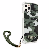 Guess GUHCP12MKSARKA iPhone 12/12 Pro 6.1" zaļš/haki cietais apvalks Camo kolekcija