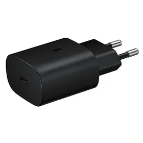 Samsung 25W EP-TA800EBE USB-C sienas lādētājs rezerves komplekts - melns
