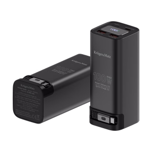 Kruger&Matz litija jonu ārējais akumulators ar QC un PD, 20000 mAh, 100 W
