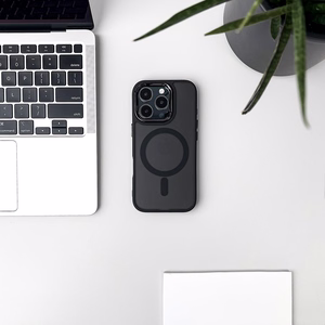 Magnētiskā kolekcija Magnētiskais iPhone 16 Pro Max apvalks - melns